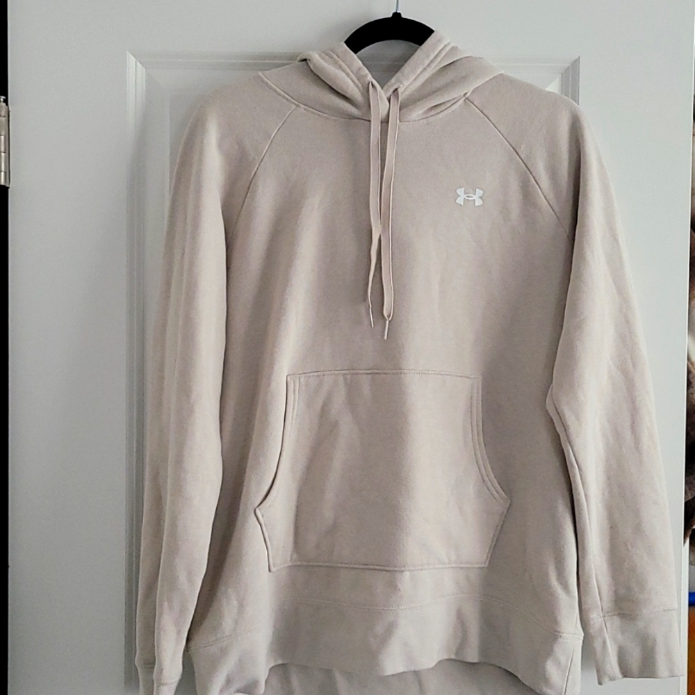 Under Armor heatgear tan cream hoodie
